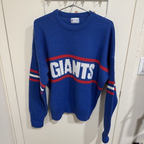 Vintage Cliff Engle New York Giants Sweater NFL Blue Mens Size XL Made In USA - Picture 2 of 8